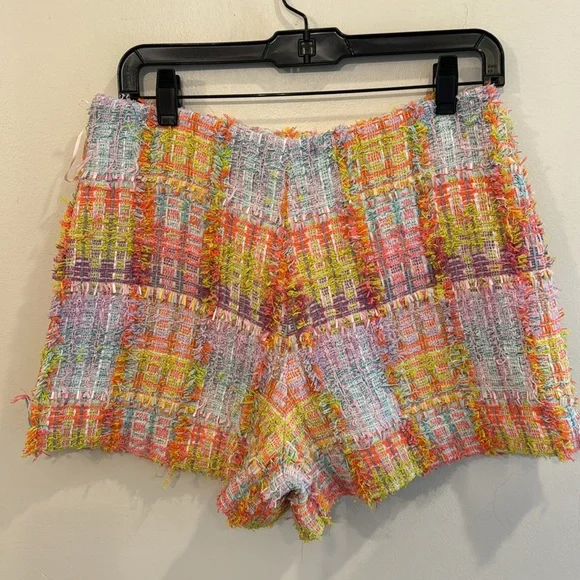 Edward Achour Parishigh-waisted tweed shorts and sleeveless jacket size 38